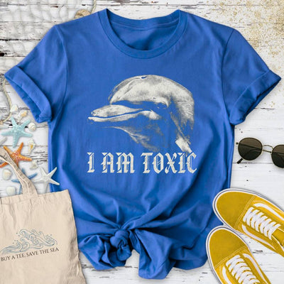 Toxic Dolphin T-Shirt - Ocean Graphic Tee - Gift for Ocean Lovers - Unisex