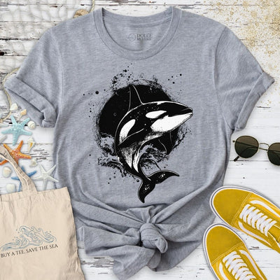 Jumping Orca T-Shirt - Ocean Graphic Tee - Gift for Ocean Lovers - Unisex