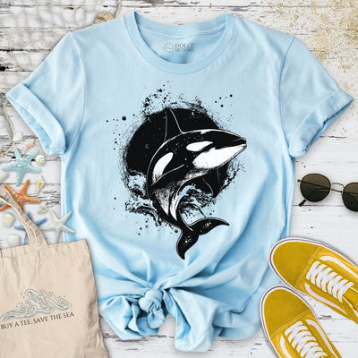 Jumping Orca T-Shirt - Ocean Graphic Tee - Gift for Ocean Lovers - Unisex
