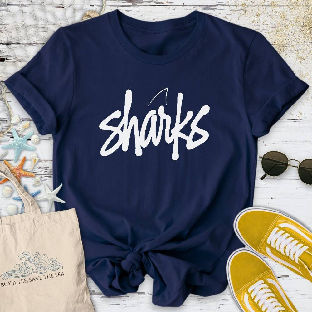 Sharks T-Shirt - Ocean Graphic Tee - Gift for Ocean Lovers - Unisex