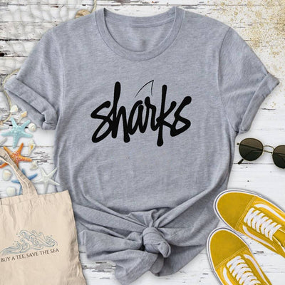 Sharks T-Shirt - Ocean Graphic Tee - Gift for Ocean Lovers - Unisex
