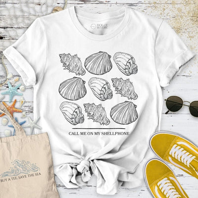 Call Me On My Shellphone T-Shirt - Ocean Graphic Tee - Gift for Ocean Lovers - Unisex