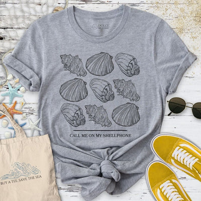 Call Me On My Shellphone T-Shirt - Ocean Graphic Tee - Gift for Ocean Lovers - Unisex
