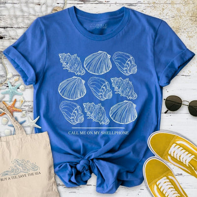 Call Me On My Shellphone T-Shirt - Ocean Graphic Tee - Gift for Ocean Lovers - Unisex