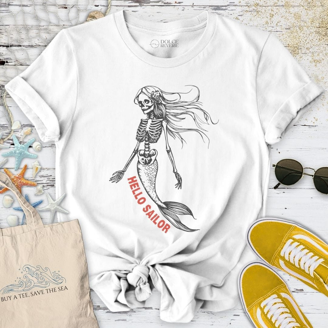 Hello Sailor T-Shirt - Ocean Graphic Tee - Gift for Ocean Lovers - Unisex