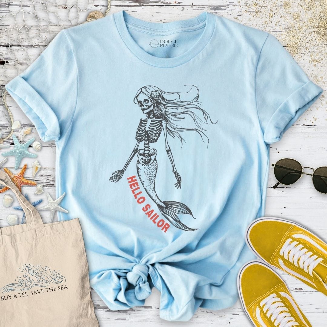 Hello Sailor T-Shirt - Ocean Graphic Tee - Gift for Ocean Lovers - Unisex