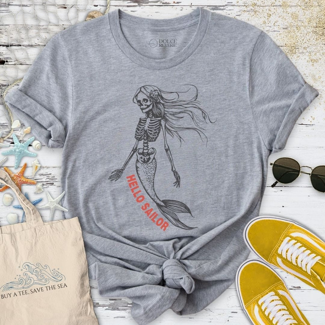 Hello Sailor T-Shirt - Ocean Graphic Tee - Gift for Ocean Lovers - Unisex