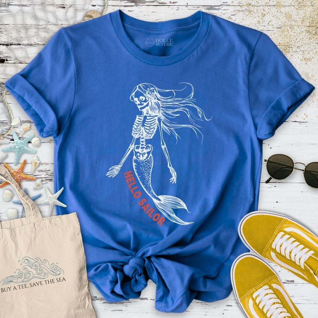 Hello Sailor T-Shirt - Ocean Graphic Tee - Gift for Ocean Lovers - Unisex