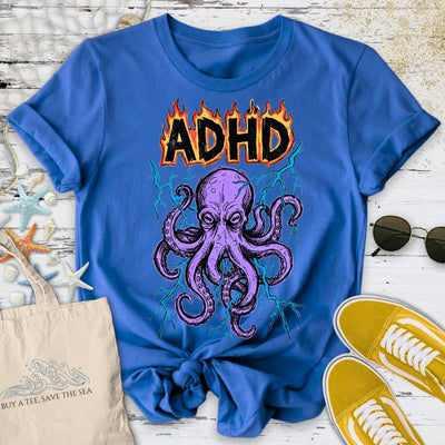 ADHD Octopus T-Shirt - Ocean Graphic Tee - Gift for Ocean Lovers - Unisex