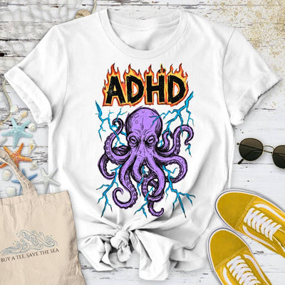 ADHD Octopus T-Shirt - Ocean Graphic Tee - Gift for Ocean Lovers - Unisex