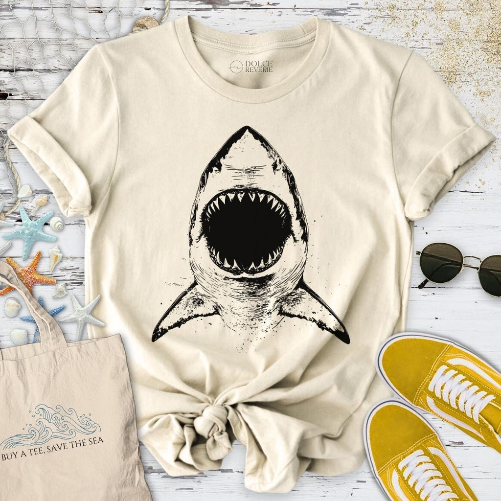 Hungry Shark T-Shirt - Ocean Graphic Tee - Gift for Ocean Lovers - Unisex