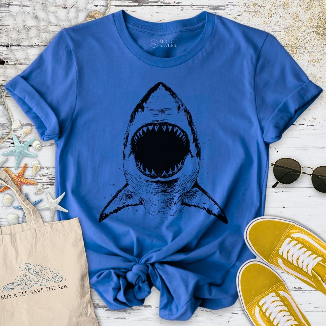 Hungry Shark T-Shirt - Ocean Graphic Tee - Gift for Ocean Lovers - Unisex