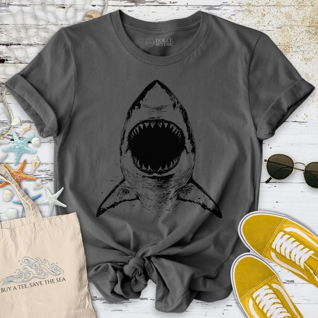Hungry Shark T-Shirt - Ocean Graphic Tee - Gift for Ocean Lovers - Unisex