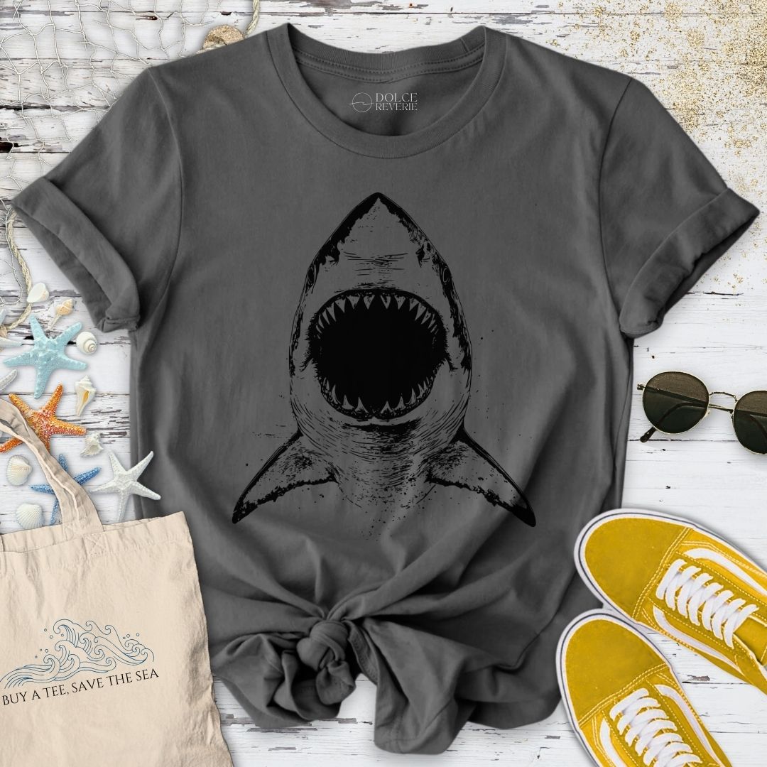 Hungry Shark T-Shirt - Ocean Graphic Tee - Gift for Ocean Lovers - Unisex