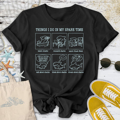 Spare Time, Shark T-Shirt - Ocean Graphic Tee - Gift for Ocean Lovers - Unisex