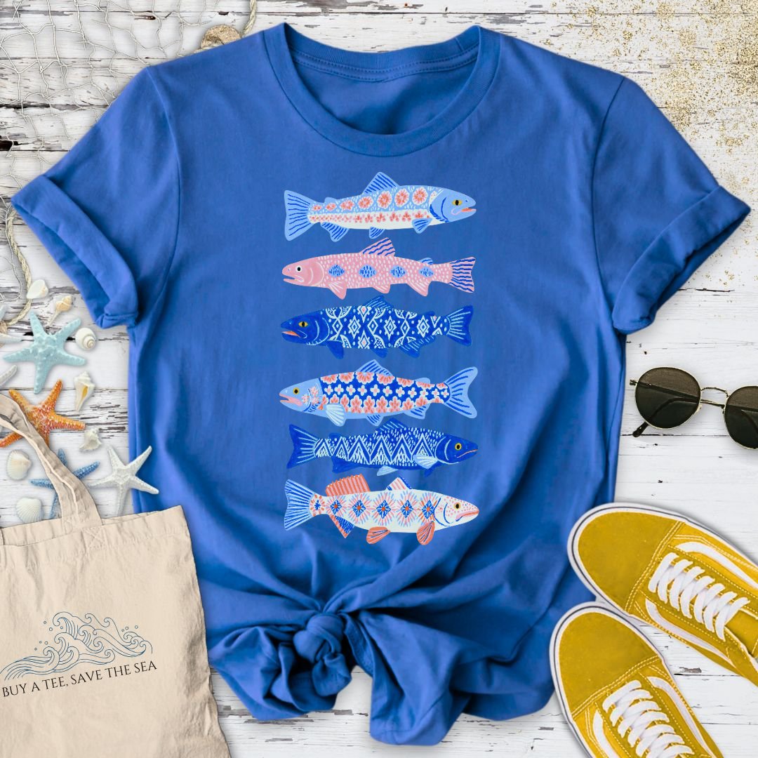 Tile Fish T-Shirt - Ocean Graphic Tee - Gift for Ocean Lovers - Unisex