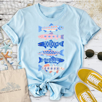 Tile Fish T-Shirt - Ocean Graphic Tee - Gift for Ocean Lovers - Unisex