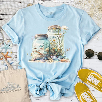 Ocean In a Jar T-Shirt - Graphic Tee - Gift for Ocean Lovers - Unisex
