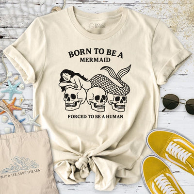 Born To Be A Mermaid T-Shirt - Ocean Graphic Tee - Gift for Ocean Lovers - Unisex