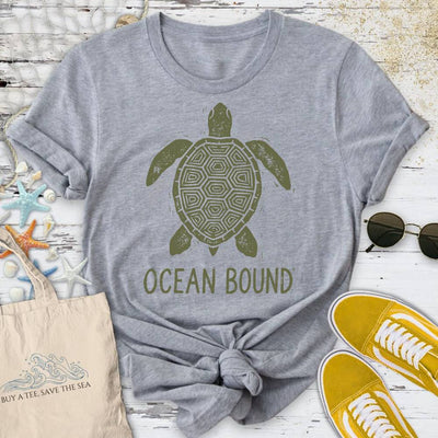 Ocean Bound Turtle T-Shirt - Graphic Tee - Gift for Ocean Lovers - Unisex