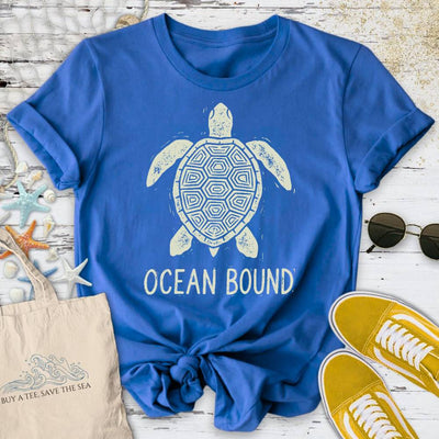 Ocean Bound Turtle T-Shirt - Graphic Tee - Gift for Ocean Lovers - Unisex