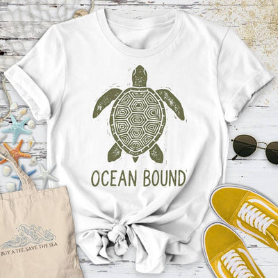 Ocean Bound Turtle T-Shirt - Graphic Tee - Gift for Ocean Lovers - Unisex