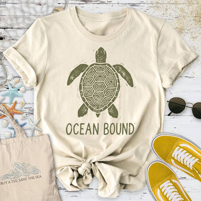 Ocean Bound Turtle T-Shirt - Graphic Tee - Gift for Ocean Lovers - Unisex