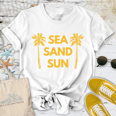 Sea Sand Sun T-Shirt - Ocean Graphic Tee - Gift for Ocean Lovers - Unisex