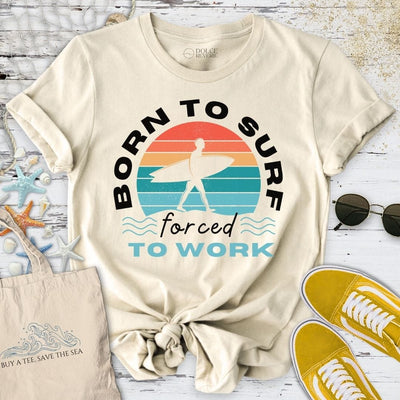 Born To Surf T-Shirt - Ocean Graphic Tee - Gift for Ocean Lovers - Unisex