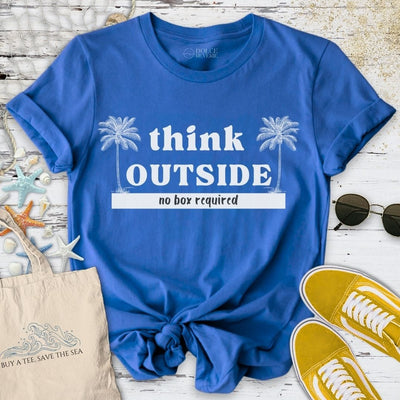Think Outside T-Shirt - Ocean Graphic Tee - Gift for Ocean Lovers - Unisex