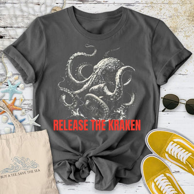 Release The Kraken T-Shirt - Ocean Graphic Tee - Gift for Ocean Lovers - Unisex