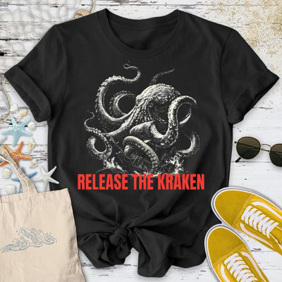 Release The Kraken T-Shirt - Ocean Graphic Tee - Gift for Ocean Lovers - Unisex