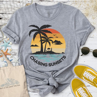 Chasing Sunsets T-Shirt - Ocean Graphic Tee - Gift for Ocean Lovers - Unisex