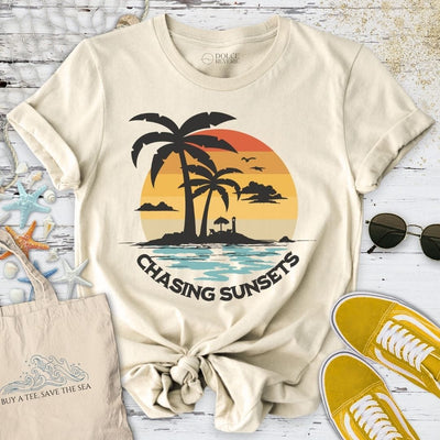 Chasing Sunsets T-Shirt - Ocean Graphic Tee - Gift for Ocean Lovers - Unisex