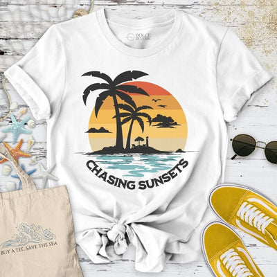 Chasing Sunsets T-Shirt - Ocean Graphic Tee - Gift for Ocean Lovers - Unisex
