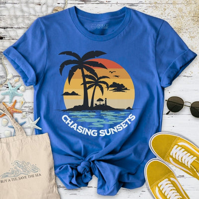 Chasing Sunsets T-Shirt - Ocean Graphic Tee - Gift for Ocean Lovers - Unisex