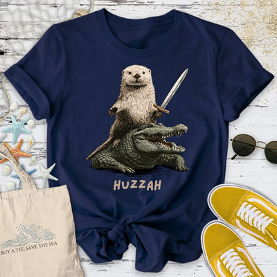 Huzzah, Otter T-Shirt - Ocean Graphic Tee - Gift for Ocean Lovers - Unisex