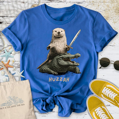 Huzzah, Otter T-Shirt - Ocean Graphic Tee - Gift for Ocean Lovers - Unisex