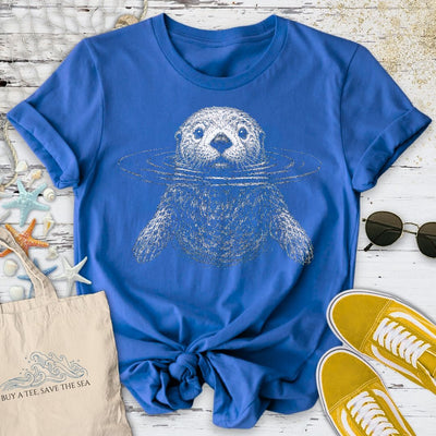 Curious Otter T-Shirt - Ocean Graphic Tee - Gift for Ocean Lovers - Unisex