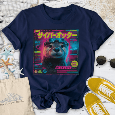 Cyber Otter T-Shirt - Ocean Graphic Tee - Gift for Ocean Lovers - Unisex