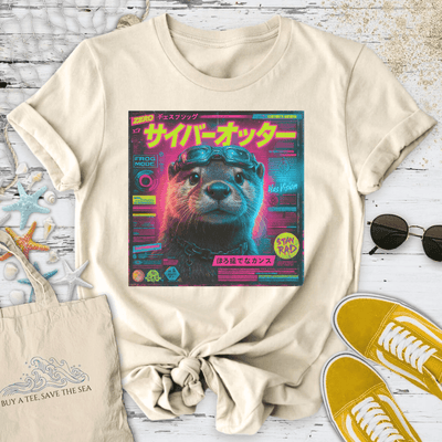Cyber Otter T-Shirt - Ocean Graphic Tee - Gift for Ocean Lovers - Unisex