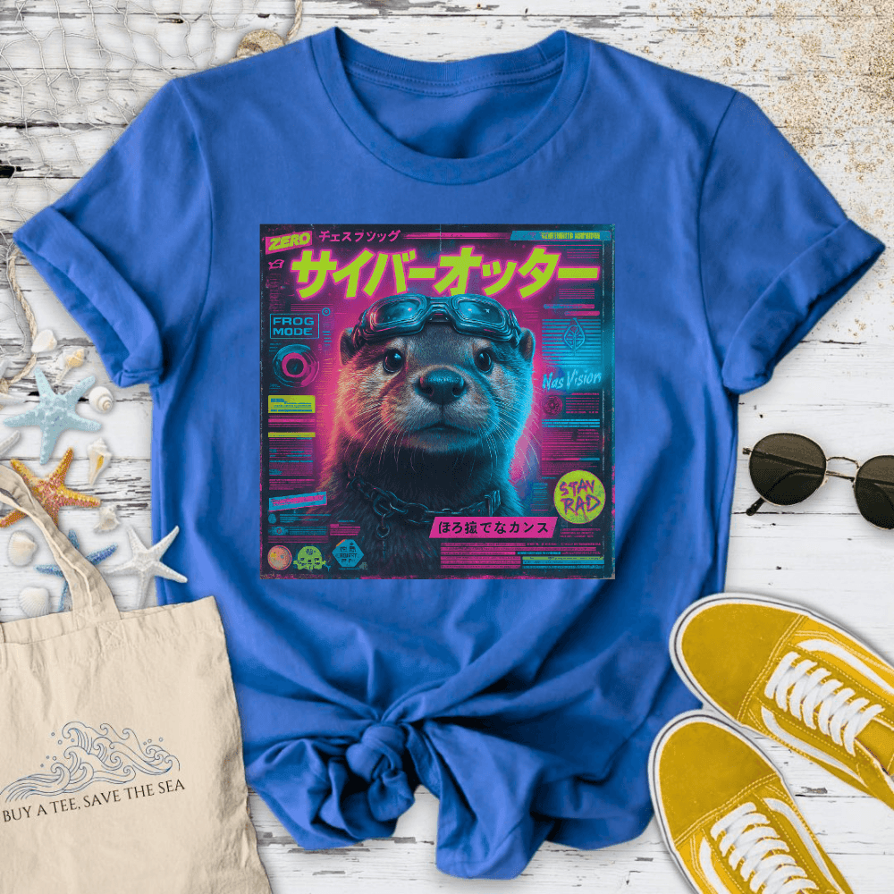 Cyber Otter T-Shirt - Ocean Graphic Tee - Gift for Ocean Lovers - Unisex