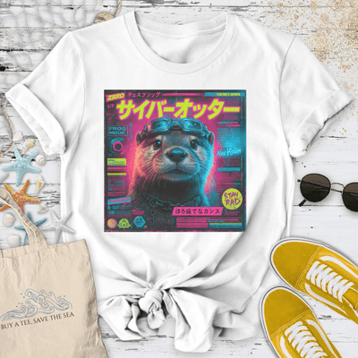 Cyber Otter T-Shirt - Ocean Graphic Tee - Gift for Ocean Lovers - Unisex