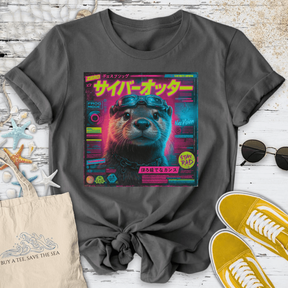 Cyber Otter T-Shirt - Ocean Graphic Tee - Gift for Ocean Lovers - Unisex