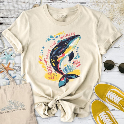 Save The Whales T-Shirt - Ocean Graphic Tee - Gift for Ocean Lovers - Unisex