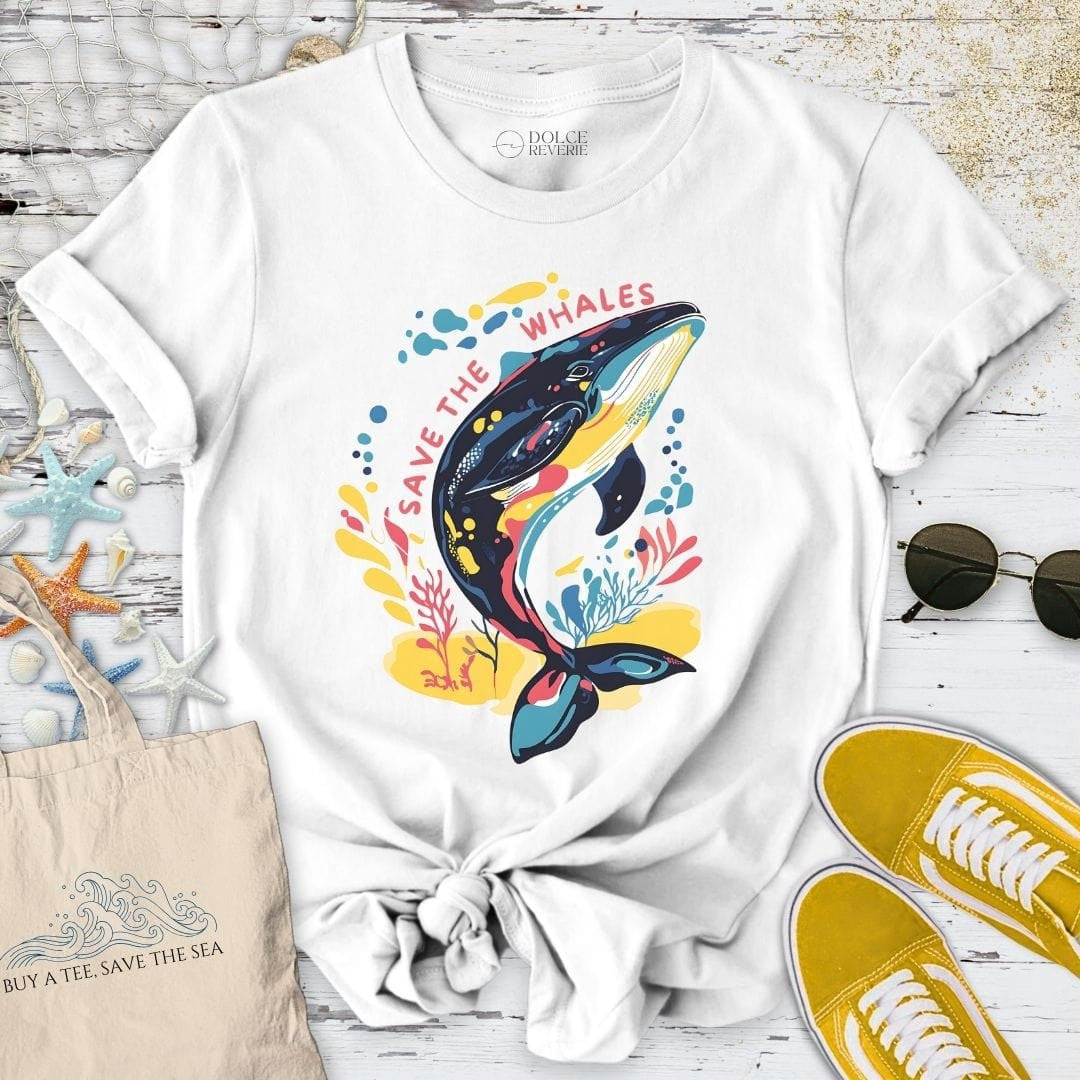 Save The Whales T-Shirt - Ocean Graphic Tee - Gift for Ocean Lovers - Unisex