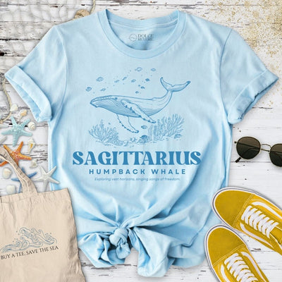 Sagittarius Humpback Whale T-Shirt - Ocean Graphic Tee - Gift for Ocean Lovers - Unisex