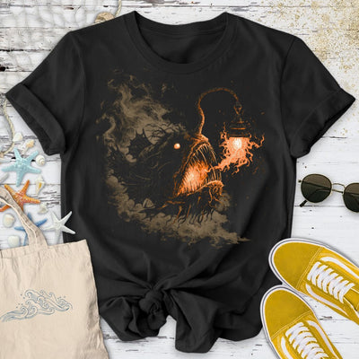 Burning Anglerfish T-Shirt - Ocean Graphic Tee - Gift for Ocean Lovers - Unisex