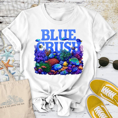 Blue Crush T-Shirt - Ocean Graphic Tee - Gift for Ocean Lovers - Unisex