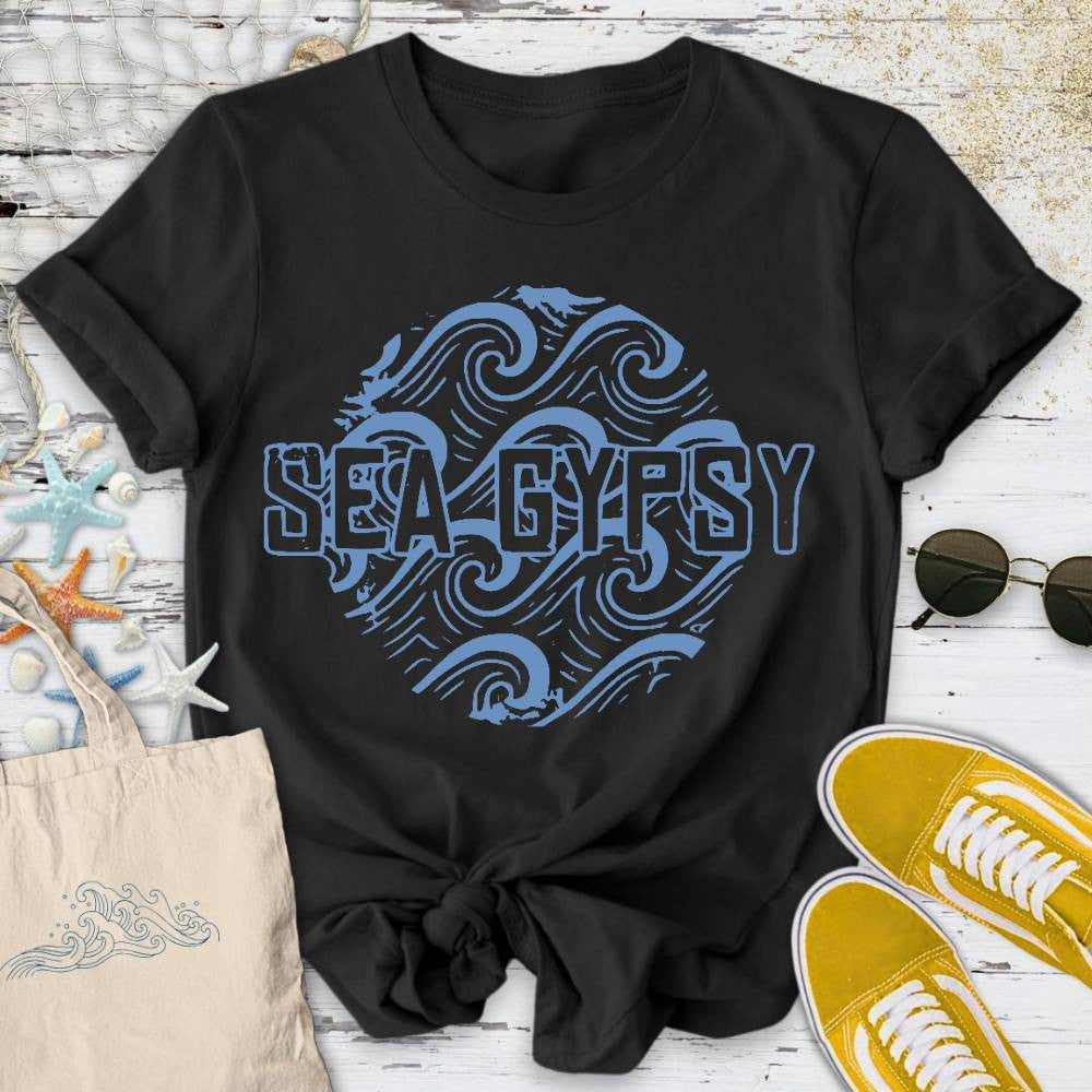 Sea Gypsy T-Shirt - Ocean Graphic Tee - Gift for Ocean Lovers - Unisex